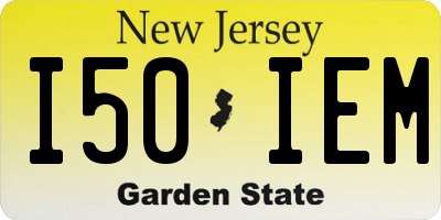 NJ license plate I50IEM