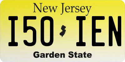 NJ license plate I50IEN