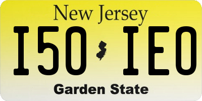 NJ license plate I50IEO