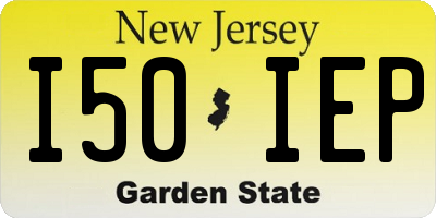 NJ license plate I50IEP
