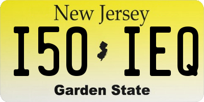 NJ license plate I50IEQ