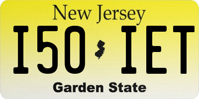 NJ license plate I50IET