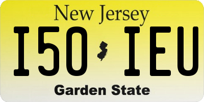 NJ license plate I50IEU