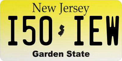 NJ license plate I50IEW