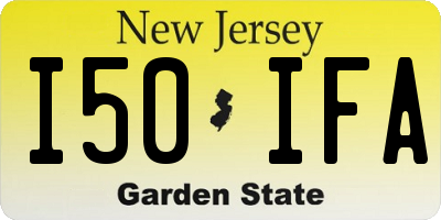 NJ license plate I50IFA