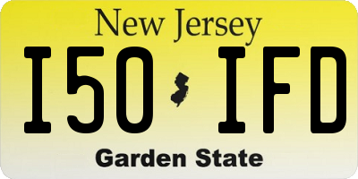NJ license plate I50IFD