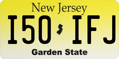 NJ license plate I50IFJ