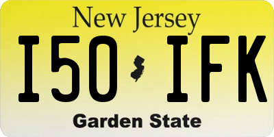 NJ license plate I50IFK