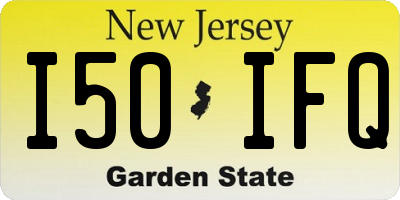 NJ license plate I50IFQ