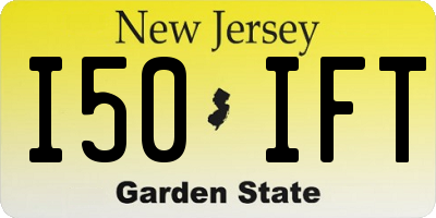 NJ license plate I50IFT