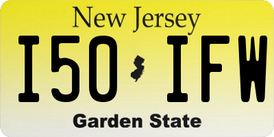 NJ license plate I50IFW