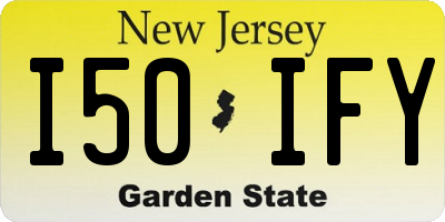 NJ license plate I50IFY