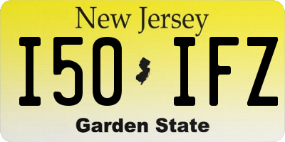 NJ license plate I50IFZ