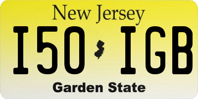 NJ license plate I50IGB