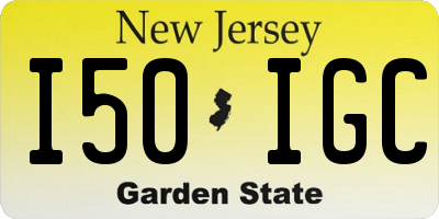 NJ license plate I50IGC