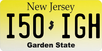 NJ license plate I50IGH