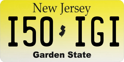 NJ license plate I50IGI