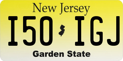 NJ license plate I50IGJ