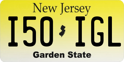 NJ license plate I50IGL