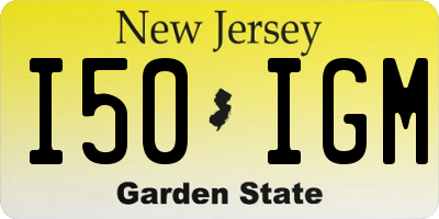 NJ license plate I50IGM