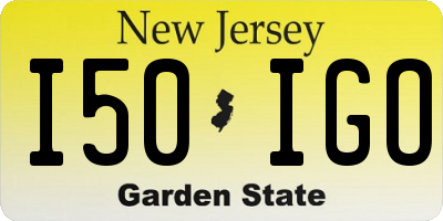 NJ license plate I50IGO