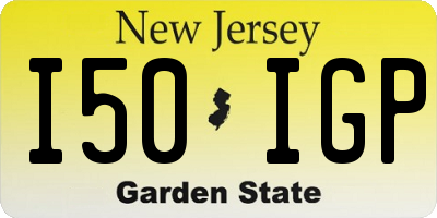 NJ license plate I50IGP