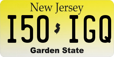 NJ license plate I50IGQ