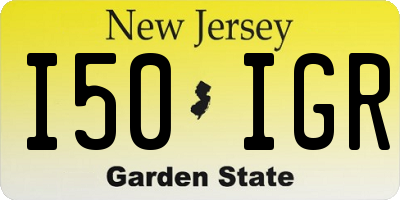 NJ license plate I50IGR