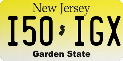 NJ license plate I50IGX