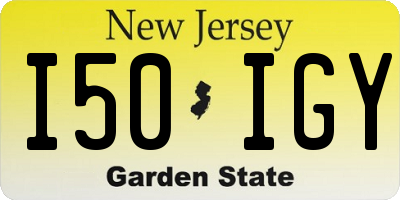 NJ license plate I50IGY