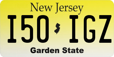 NJ license plate I50IGZ