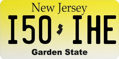NJ license plate I50IHE