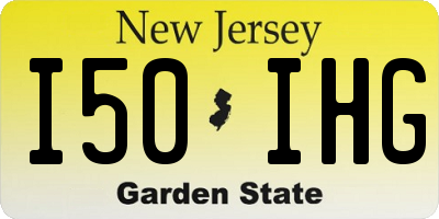 NJ license plate I50IHG