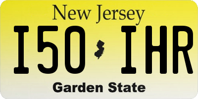 NJ license plate I50IHR