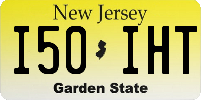 NJ license plate I50IHT