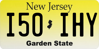 NJ license plate I50IHY