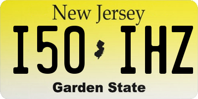 NJ license plate I50IHZ