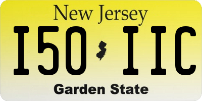 NJ license plate I50IIC