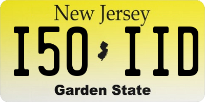 NJ license plate I50IID