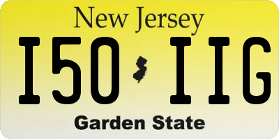 NJ license plate I50IIG