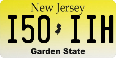 NJ license plate I50IIH