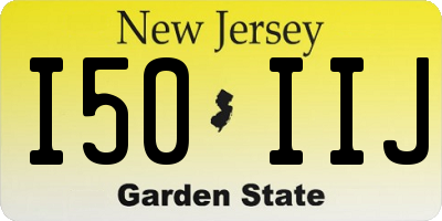 NJ license plate I50IIJ