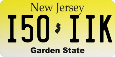 NJ license plate I50IIK