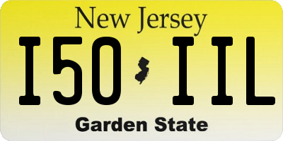 NJ license plate I50IIL