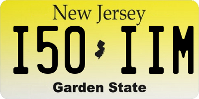 NJ license plate I50IIM