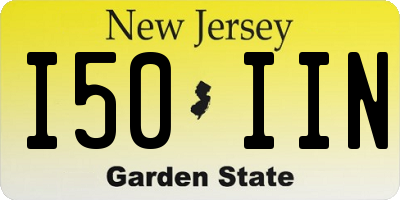 NJ license plate I50IIN