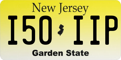 NJ license plate I50IIP