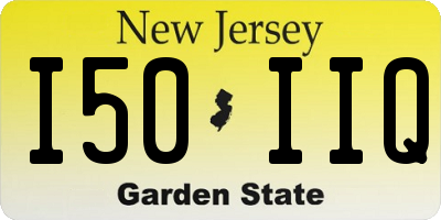 NJ license plate I50IIQ