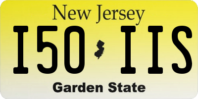 NJ license plate I50IIS
