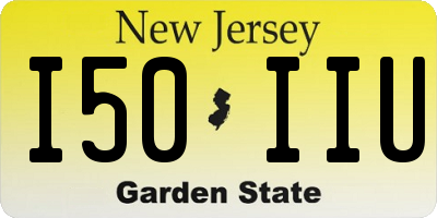 NJ license plate I50IIU